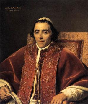 雅尅-路易 大衛 Portrait of Pope Pius VII
